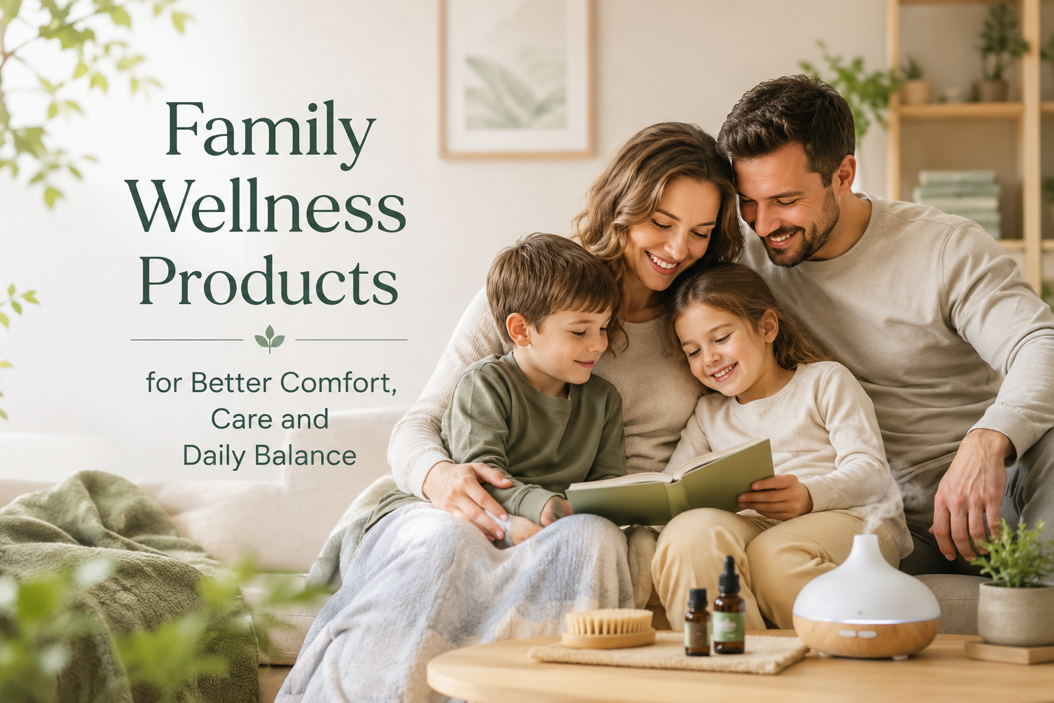Hands holding paper cutouts of a family symbolizing family wellness products and unity in health.