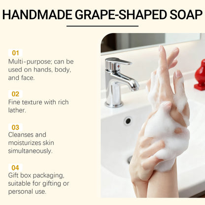 Grape Hand Soap Deep Clean Remove Dirt Hydrating Nourish Soften Hand Skin Repair Dryness Smooth Texture Delicate Handmade Soaps