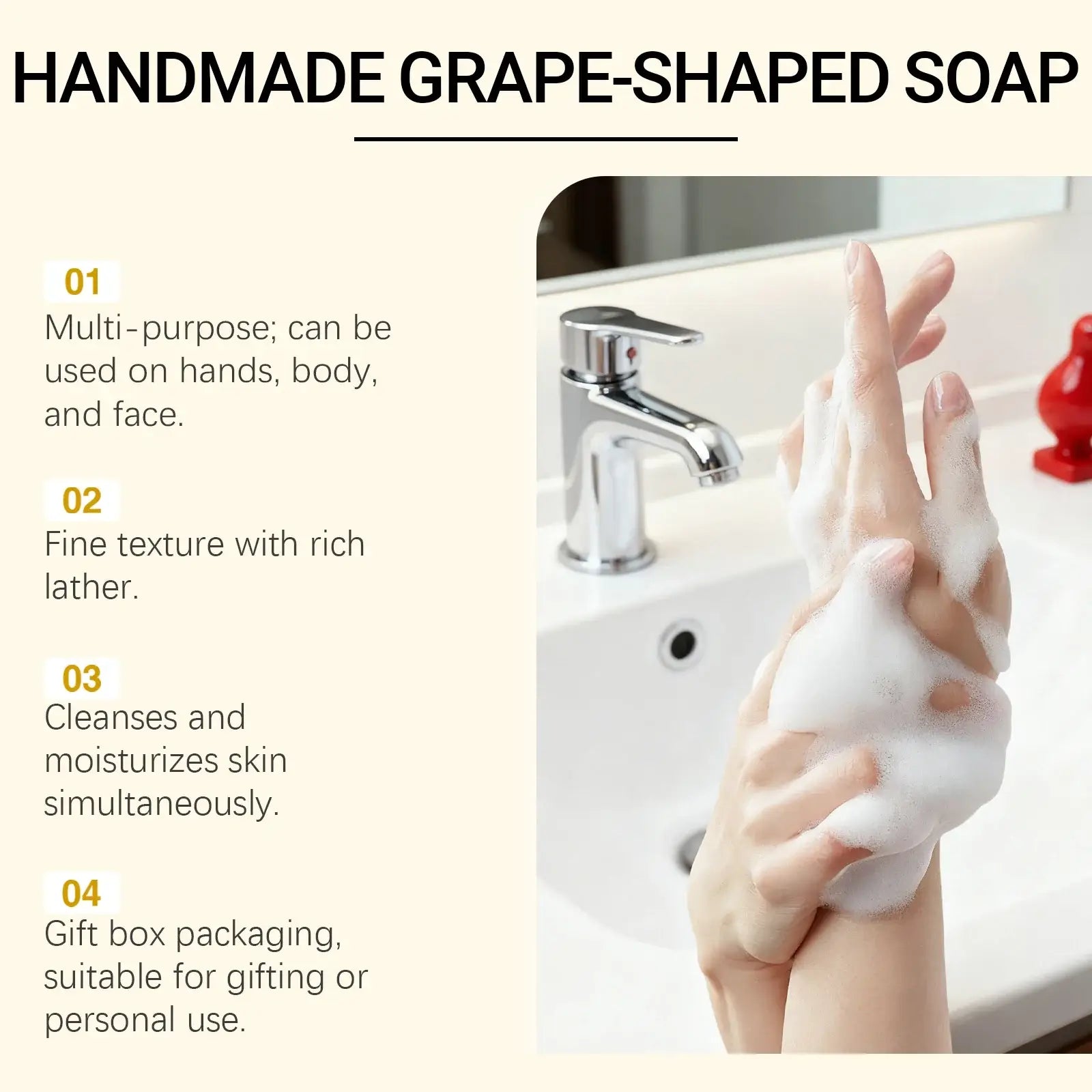 Handmade Grape Cluster Soap - WelloriaShop