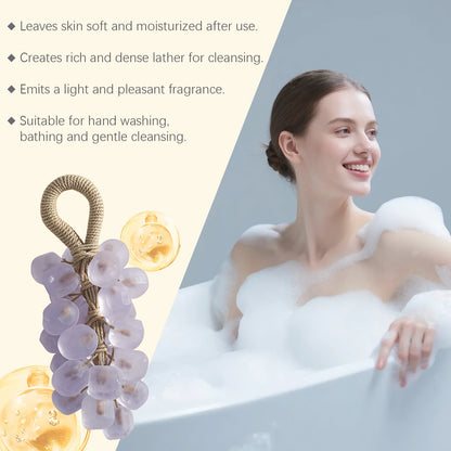 Grape Hand Soap Deep Clean Remove Dirt Hydrating Nourish Soften Hand Skin Repair Dryness Smooth Texture Delicate Handmade Soaps