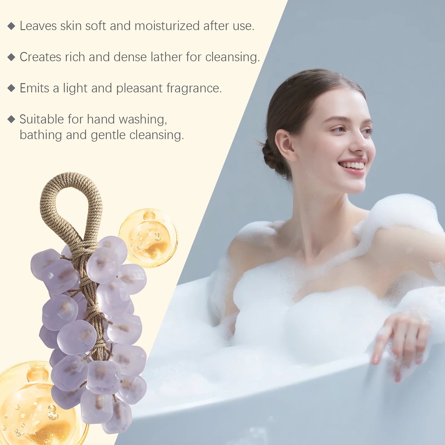 Lavender Round Grape Soap Gift Box