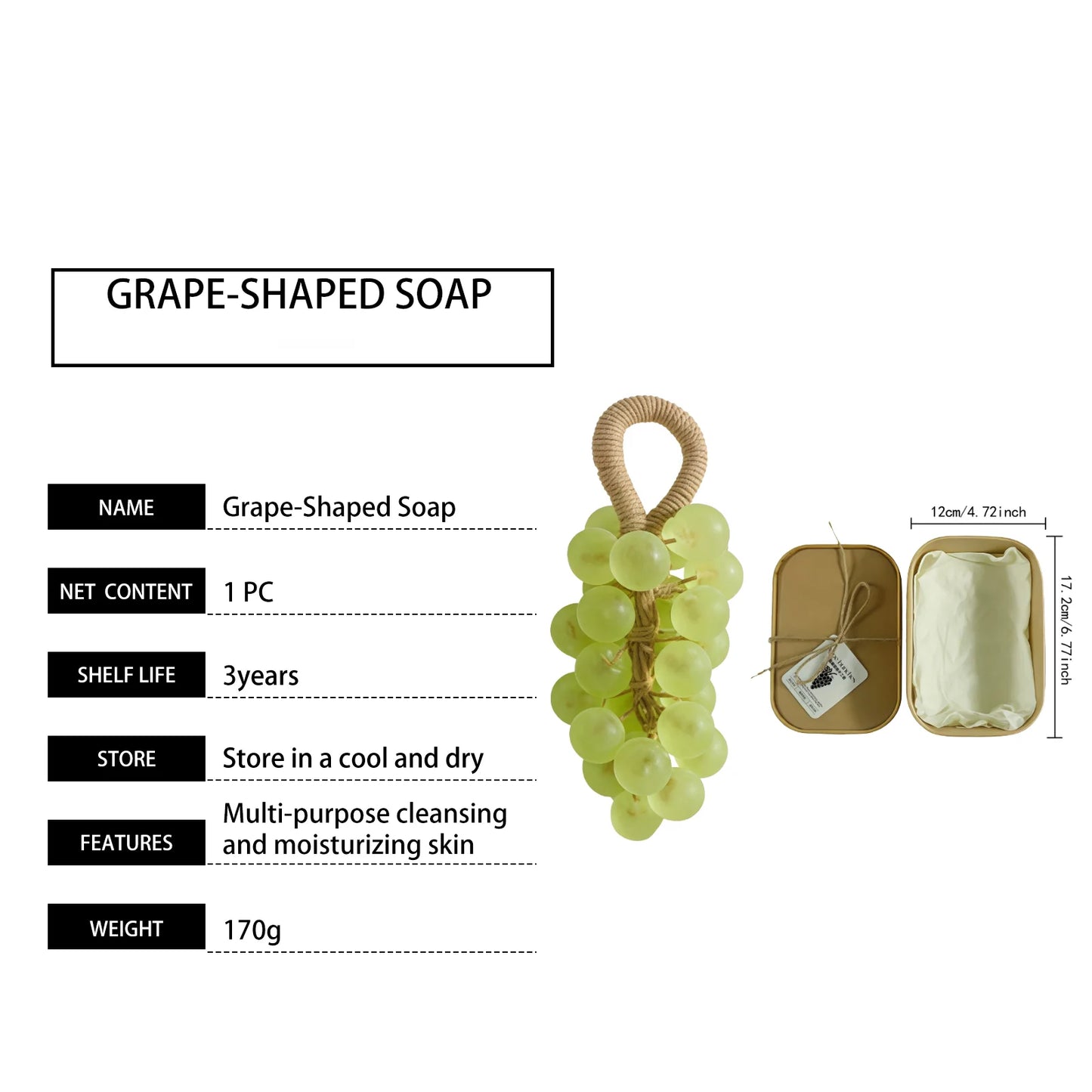 Lavender Round Grape Soap Gift Box