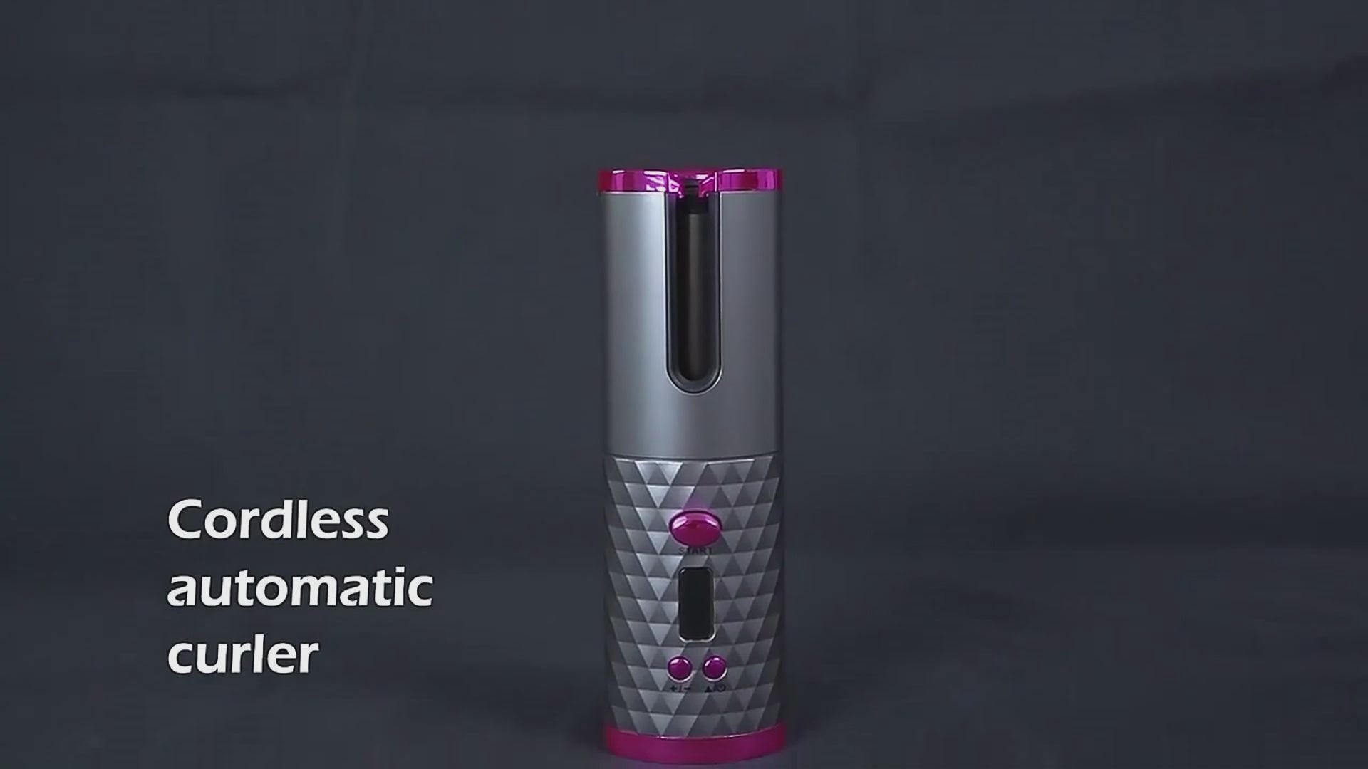 Rechargeable Automatic Hair Curler with LCD Display & Ceramic Curling Technology